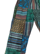 Load image into Gallery viewer, Green gheri stonewash patch cotton trouser