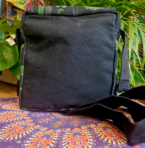 Mandala yingyang black shoulder bag