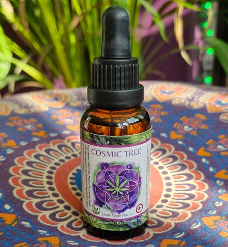 Cosmic tree cbd oil broad spectrum Cherry mint apple vegan anxiety pain relief 100% natural 0%thc food supplement