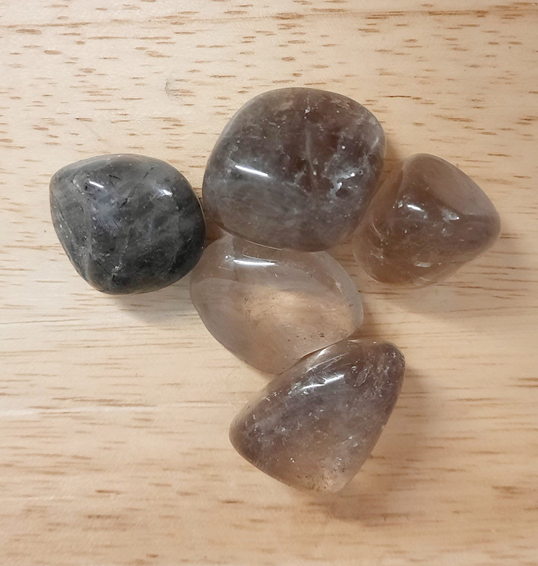 Smoky quartz polished tumblestones crystals