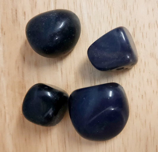 Blue goldstone polished tumblestones