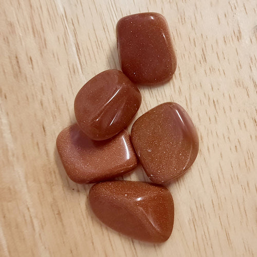 Red goldstone polished tumblestones crystals
