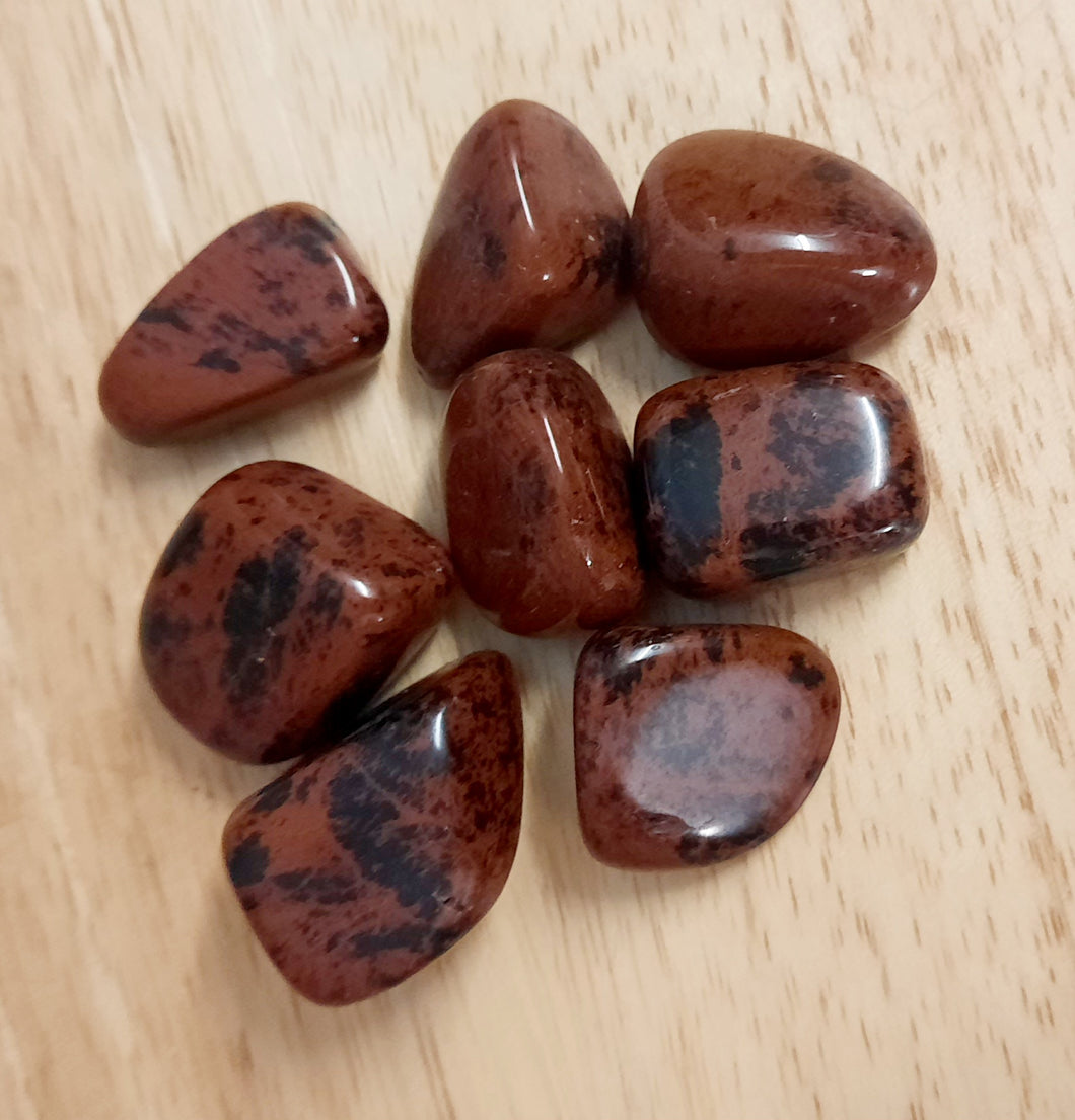 Obsidian mahogany polished tumblestones