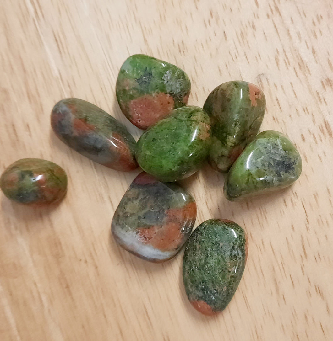 Unakite polushed tumblestones crystals