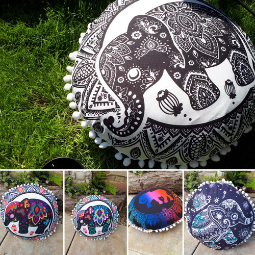 Meditation cushion elephant design