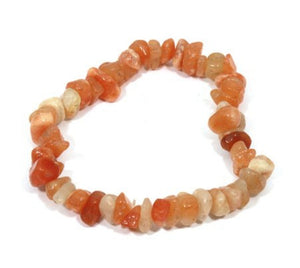 Red aventurine gemchip crystal bracelet. Ethicallly sourced crystal shop