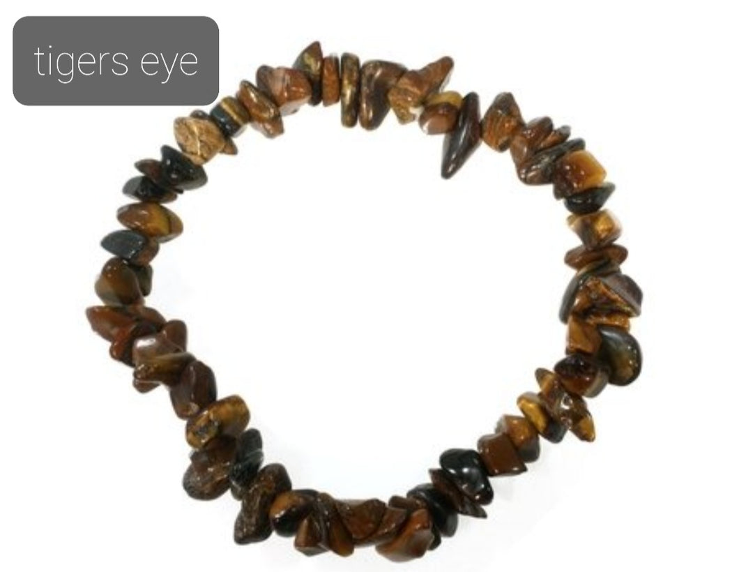 Tigers eye gemchip crystal bracelet crystals jewellery