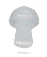 Load image into Gallery viewer, Clear quartz gemstone mushroom carving