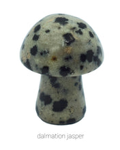 Load image into Gallery viewer, Dalmation jasper gemstone mushroom carving