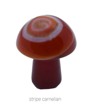 Load image into Gallery viewer, Crystal mushroom carving (choose from various stones)