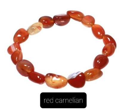 Polished tumblestone crystal bracelet (choose which crystal)