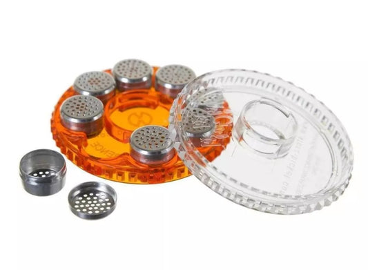 Storz and Bickel dosing capsule magazine with 8 dozing capsules.

Suitable for crafty, crafty plus + and mighty vaporizers.