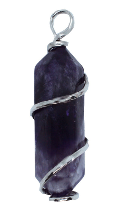 Amethyst wand necklace