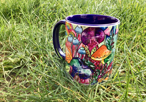 Mushroom art mug