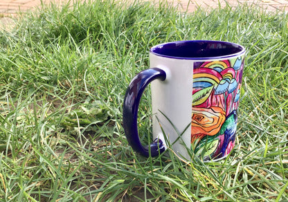 Mushroom art mug