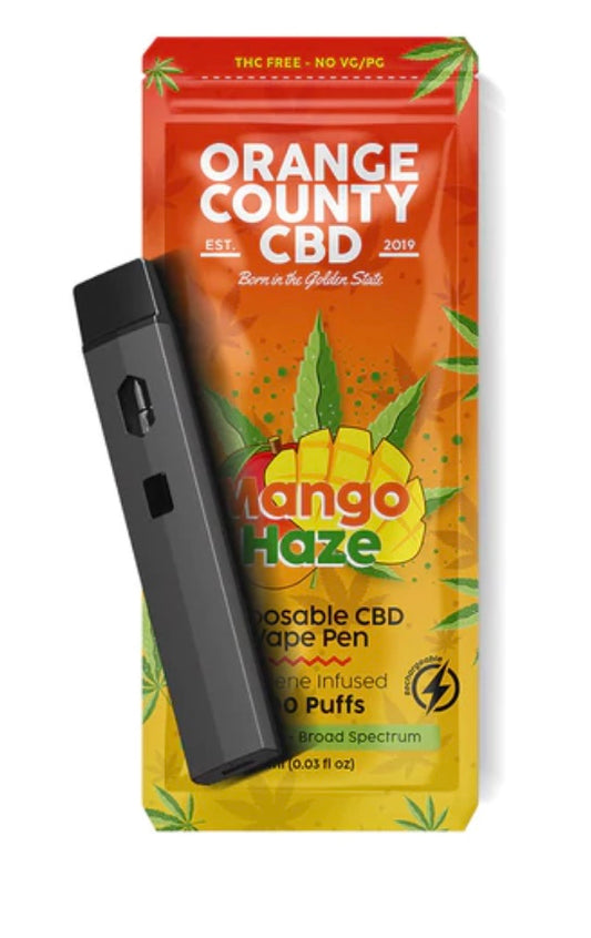 orange county cbd disposable vape pen mango haze