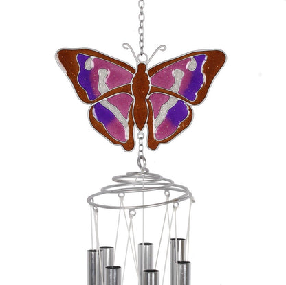 Purple emperor butterfly wind chime