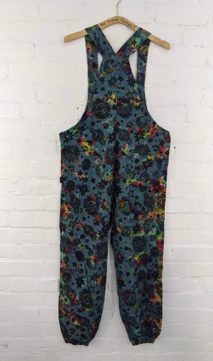 Moon and star 100% cotton long dungarees