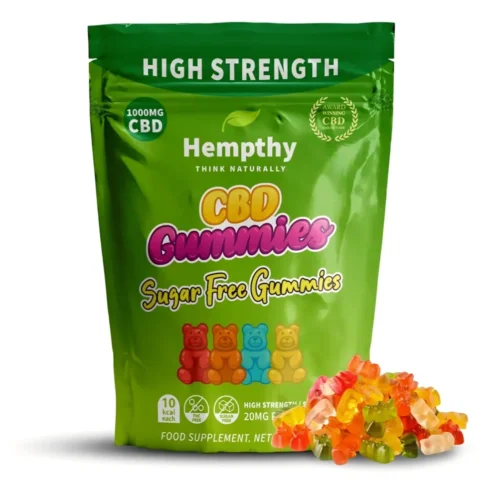 Hempthy 1000mg sugarfree CBD vegan gummies