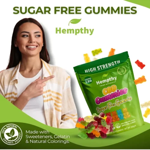 Hempthy 1000mg sugarfree CBD vegan gummies