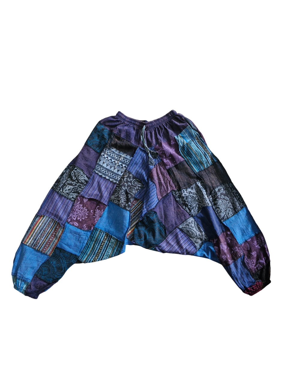 Purple Patchwork Harem Trousers Purple Patchwork Harem Trousers