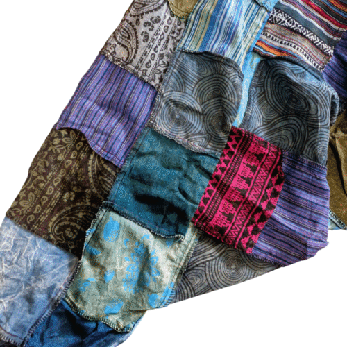 Blue Patchwork Harem Trousers