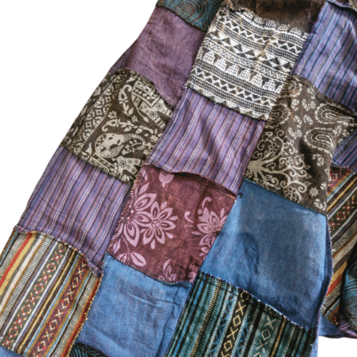 Purple Patchwork Harem Trousers