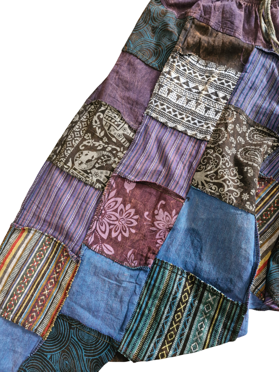 Purple Patchwork Harem Trousers