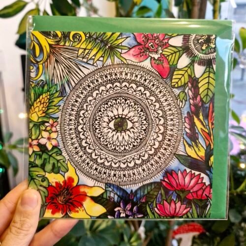 'Tropical Eye' Greetings Card Kelly Noble Illustration