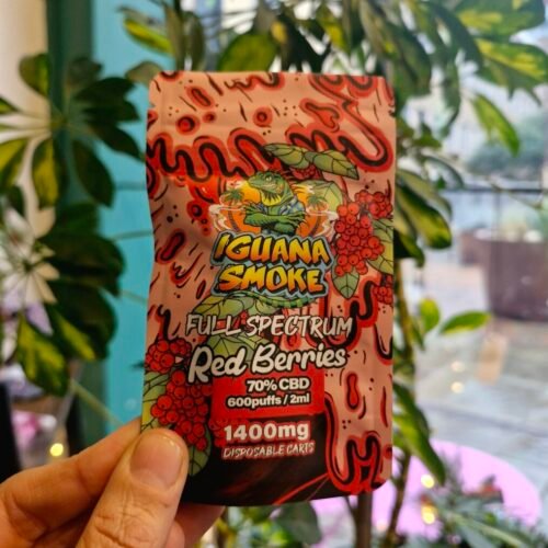 CBD Vape Cartridge Full Spectrum Red Berries 2ml 70% Iguana Smoke