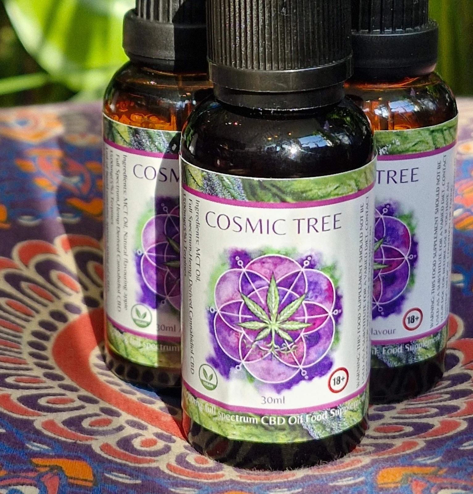 cbd oil full spectrum cosmic tree apple vegan natural anxiety relief