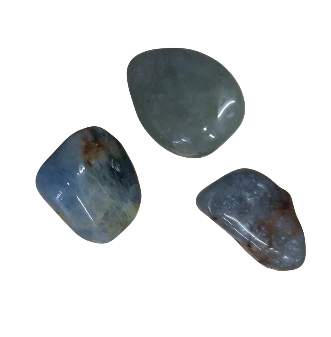 aquamarine polished tumblestone crystals healing detox stress anxiety relief