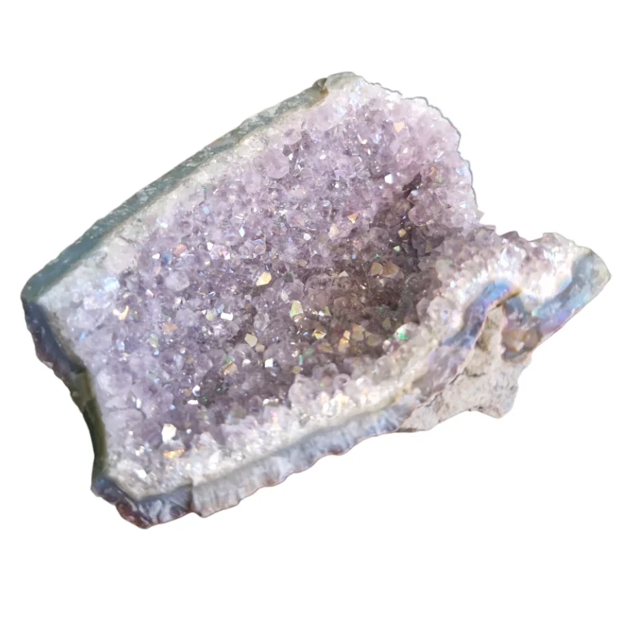 Aura Amethyst Freeform Cluster Crystals Unpolished Healing Anxiety Relief Sleep