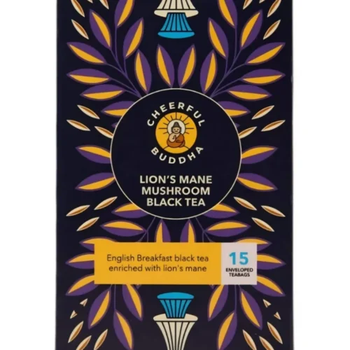 black tea Lions Mane Black Tea Cheerful Buddha.