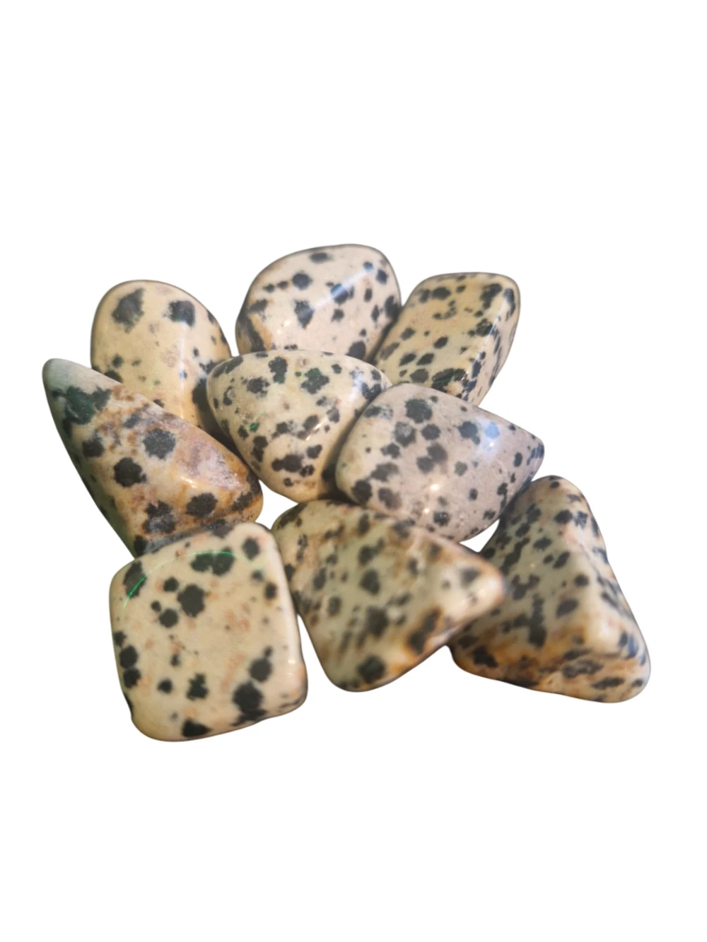 dalmation jasper polished tumblestone crystals natural healing anxiety relief minerals