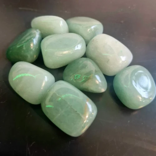 green aventurine polished tumblestones crystal healing natural minerals