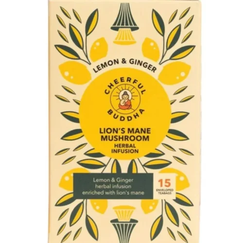 Lions Mane Lemon & Ginger Tea Cheerful Buddha