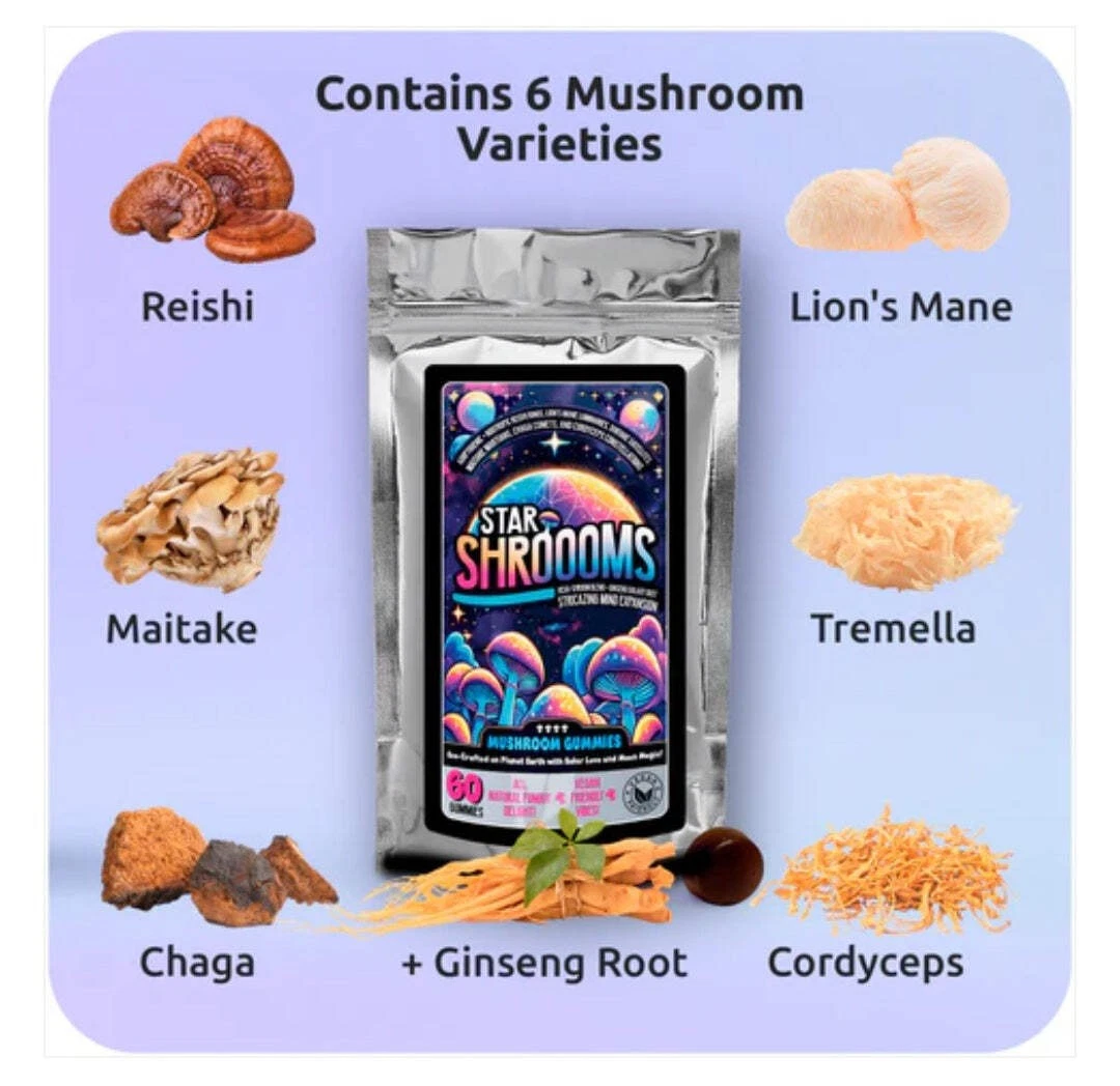 Starshrooms mushroom gummies sample pack