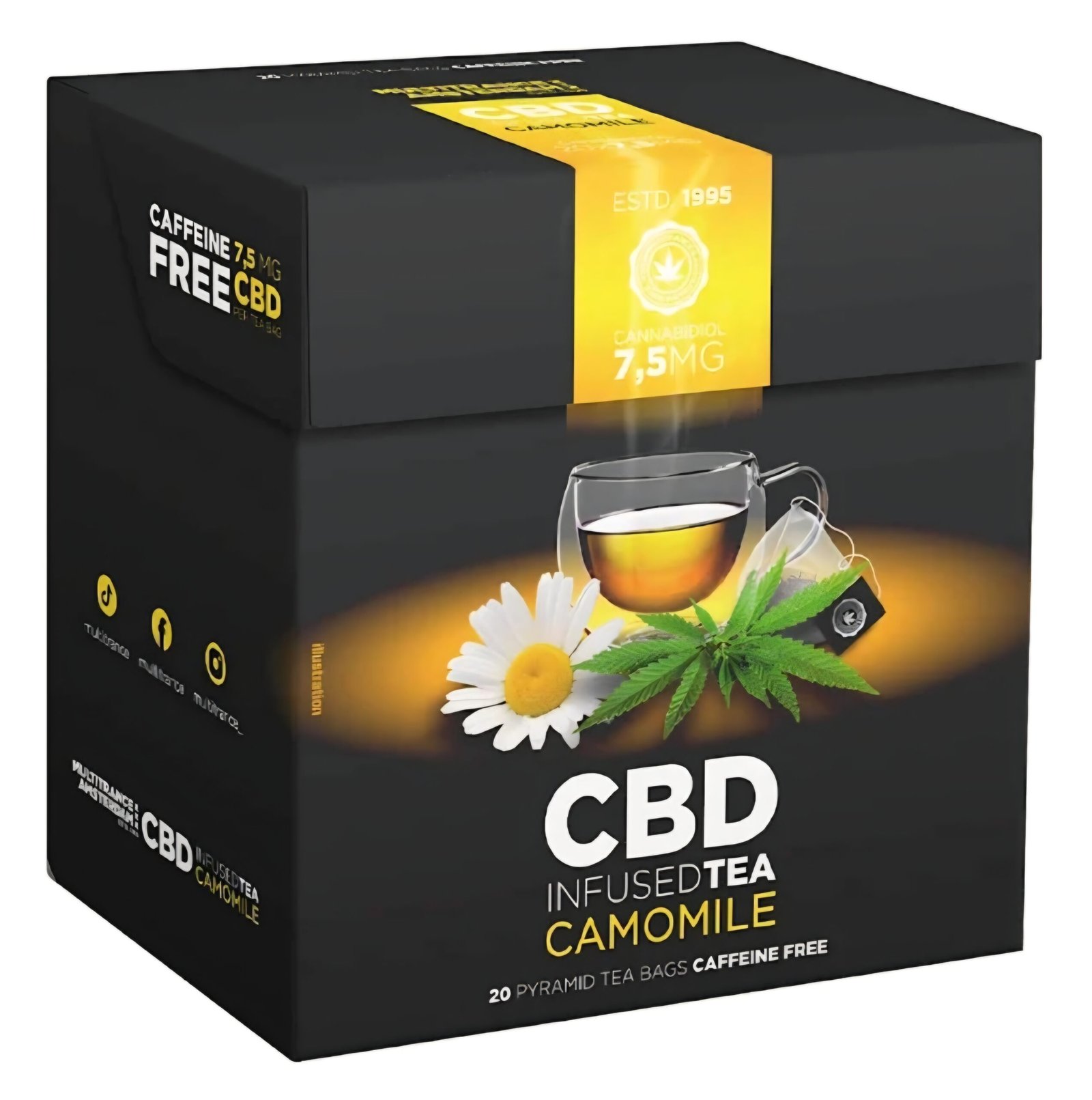 Multitrance Pyramid CBD Tea Bags: Chamomile - 150mg (20Pk) Multitrance Pyramid CBD Tea Bags: Chamomile - 150mg (20Pk)