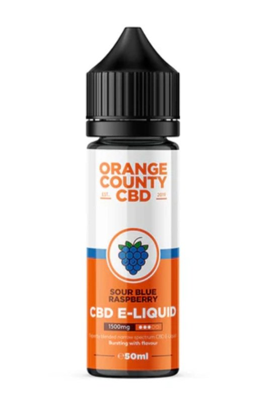 Orange County Sour Blue Raspberry CBD E-Liquid 1500mg