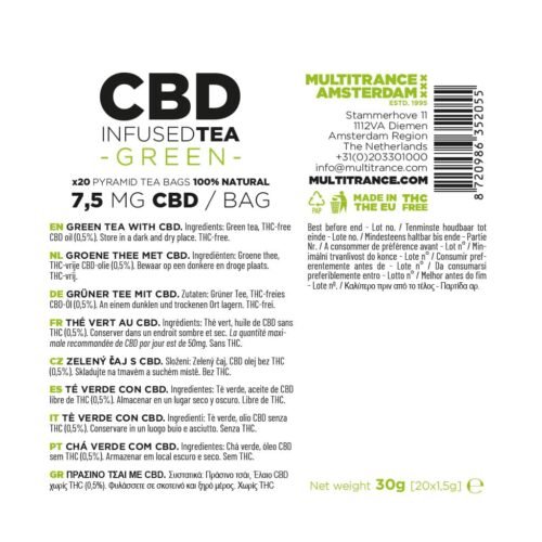 Multitrance CBD Green Tea 150mg