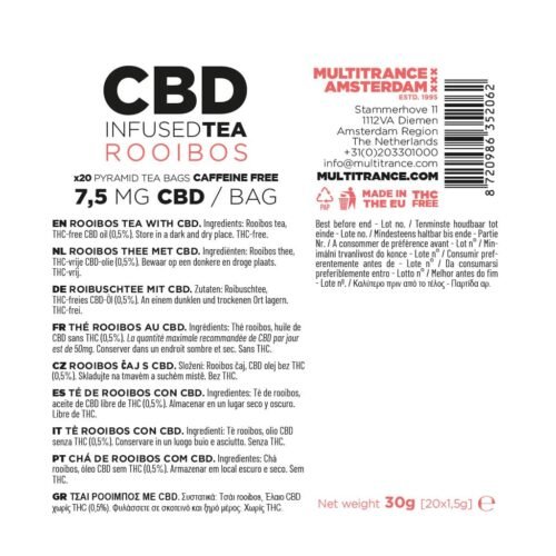 Multitrance CBD Tea Rooibos 150mg