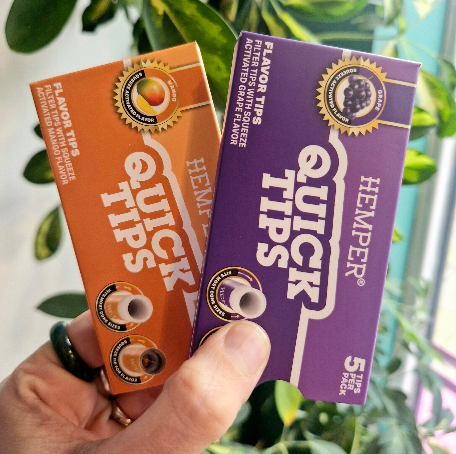 hemper mango grape flavoured quick tips 5pk Hemper Quick Tips Flavoured Rolling Filters (5Pk)