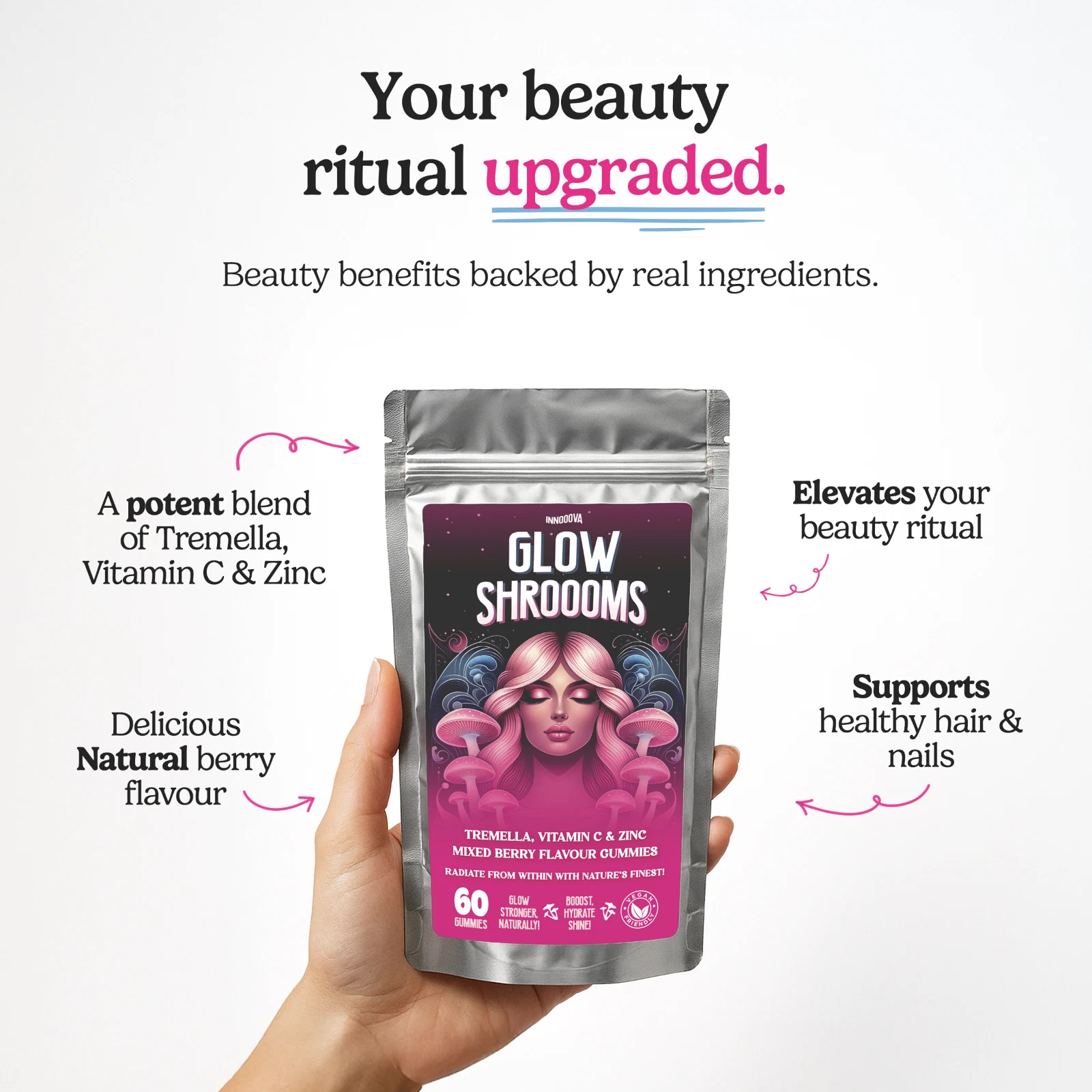 Tremella Mushroom Gummies 60pk Innooova