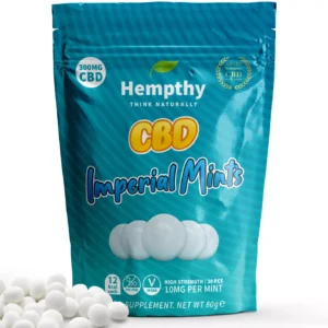 CBD Gummies Edibles Mint Sweets - 300mg - Vegan - 30 Pack - 10mg per gummy hempthy