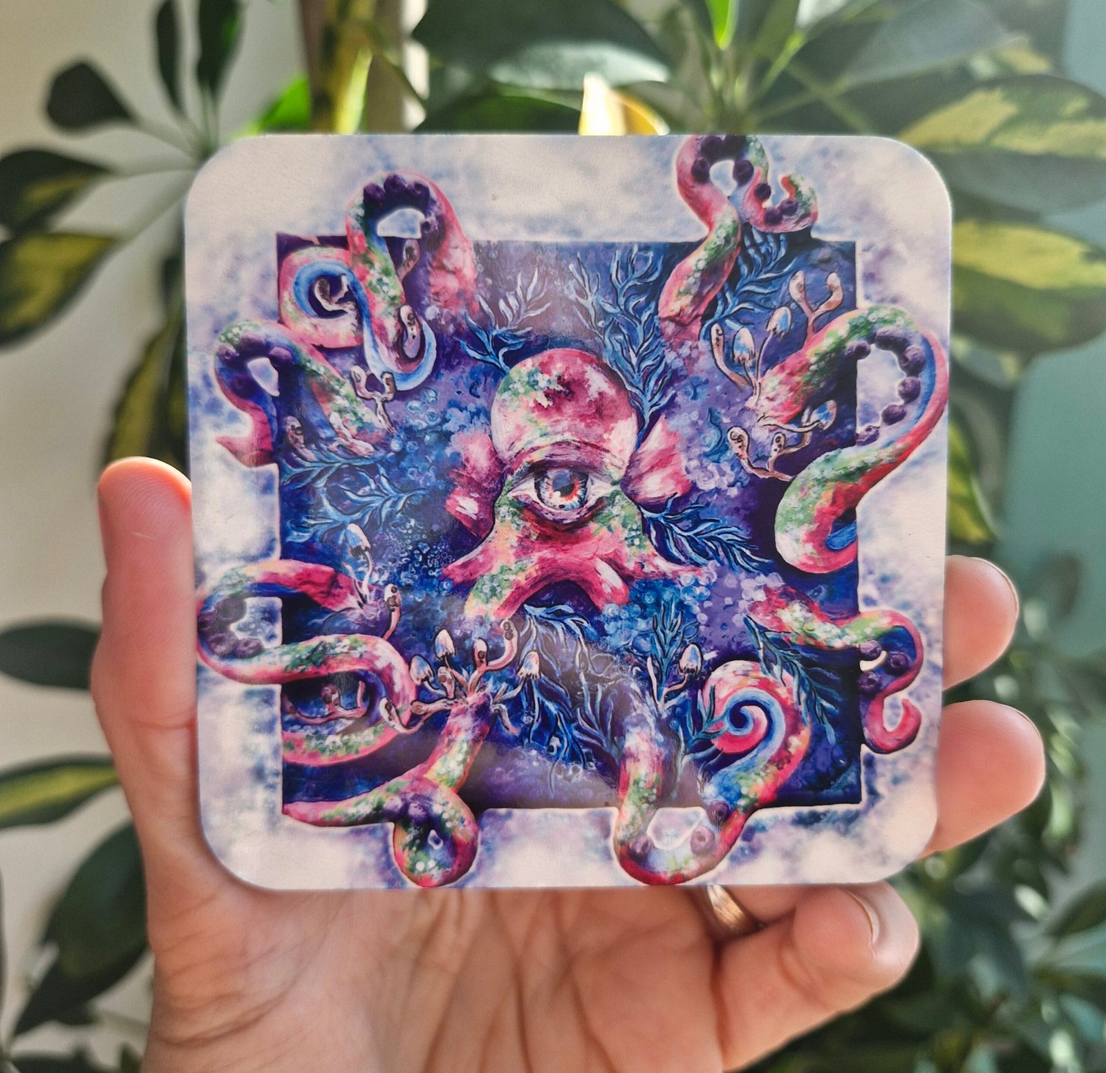 One Eyed Octopus Drinks Coaster