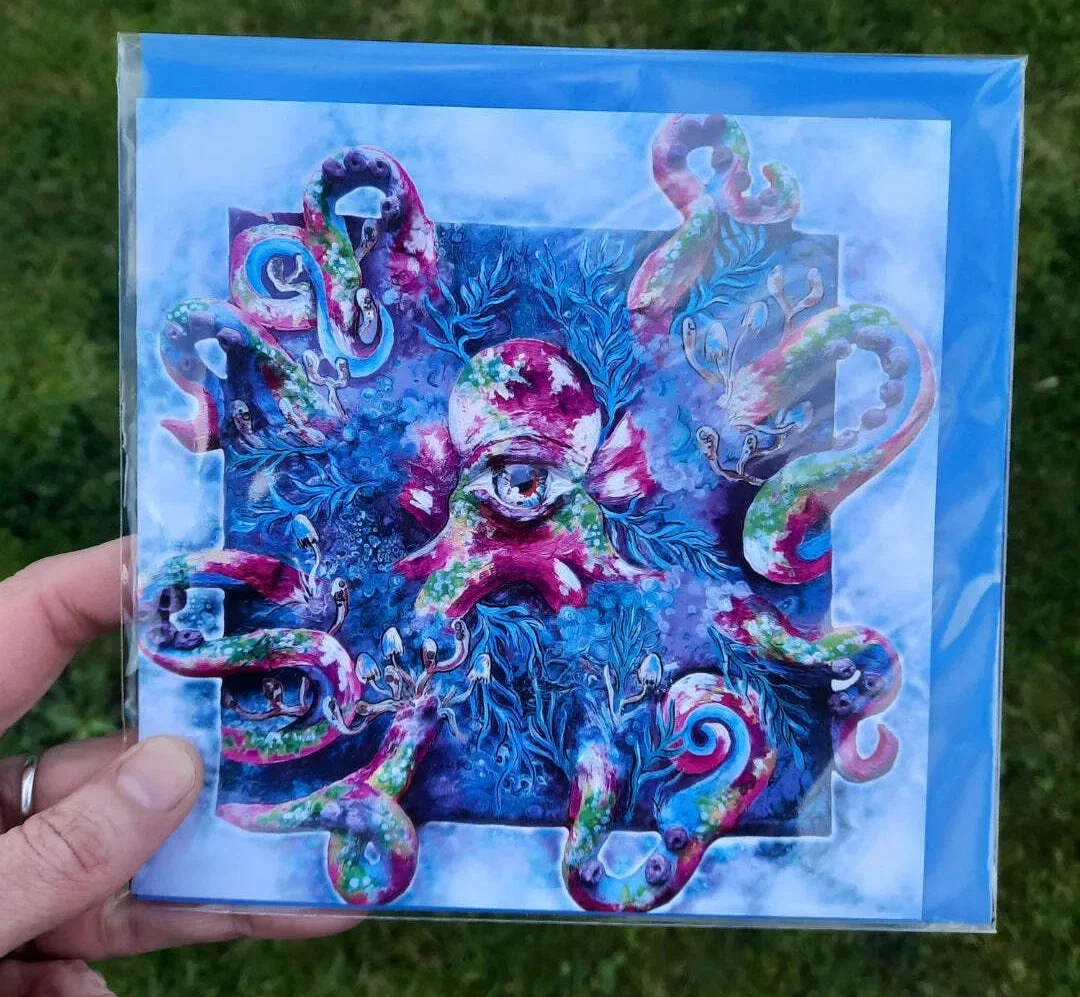 one eyed octopus kelly noble illustration