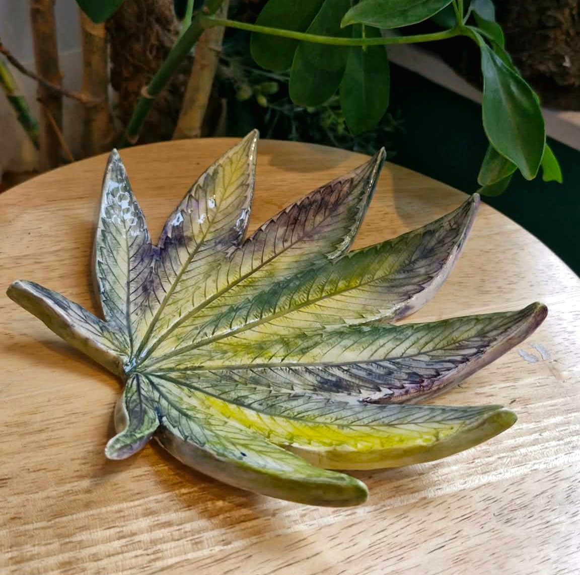 ceramic cannabis leaf kelly noble illustration