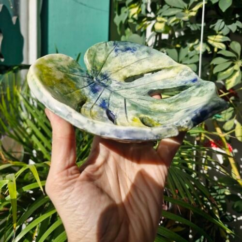 Ceramic Monsteria Leaf Dish