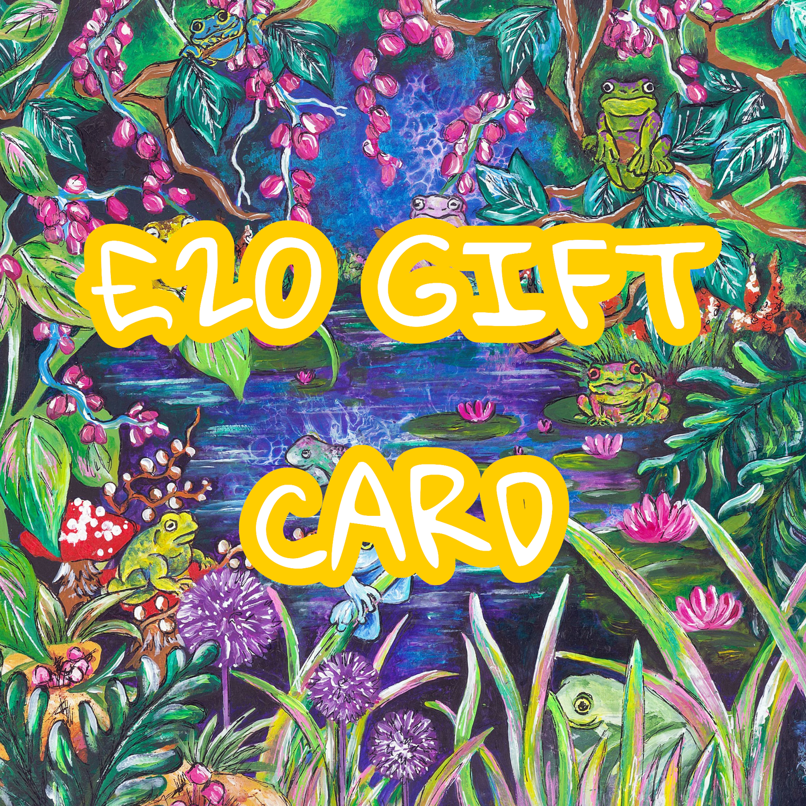 £20 gift card store card kelly noble illustration birthday gift